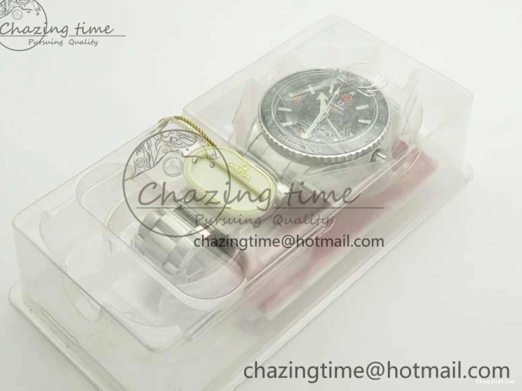 0306 Planet Ocean 600M Co-Axial GMT 43.5mm VSF 1:1 Best Edition Black Dial Orange Markers on SS Bracelet A8605 Super Clone Elegant 8024